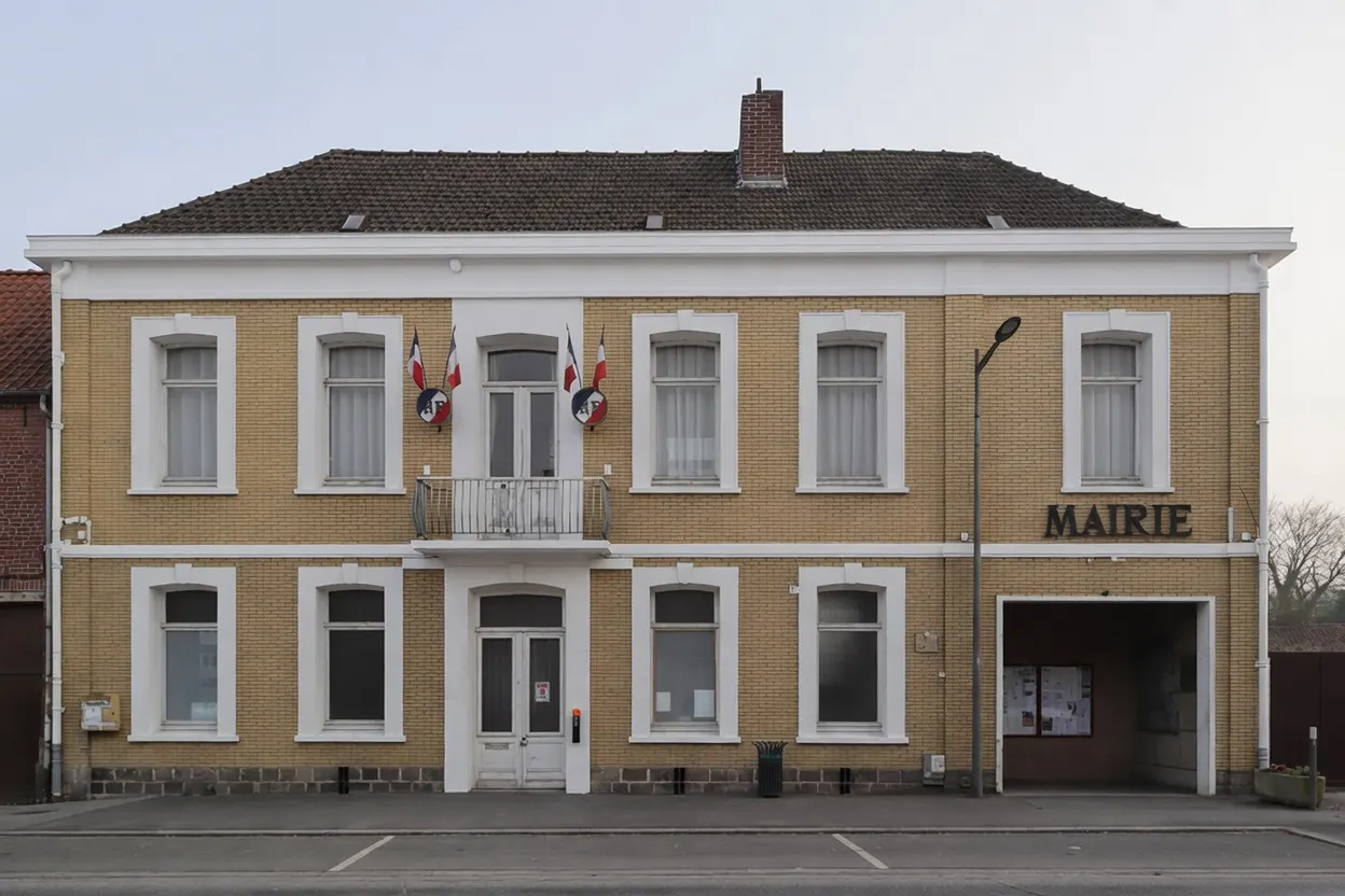 Façade de la mairie de Lewarde, 106 rue Jean-Jaurès
